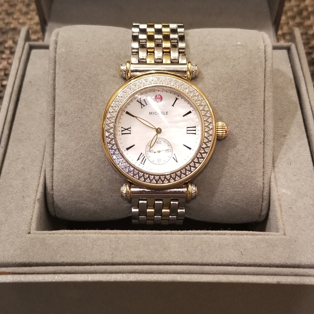 AUTHENTIC Michele Two Tone Caber Watch